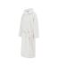 Womens/ladies Fleece Hooded Long-sleeved Robe Grey Linea-3