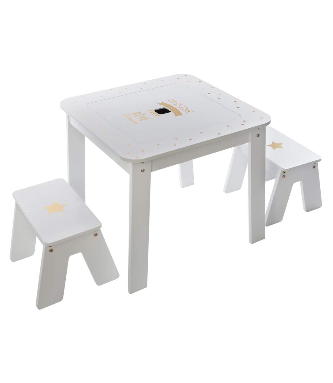 Table bureau avec tabourets enfant Douceur-1