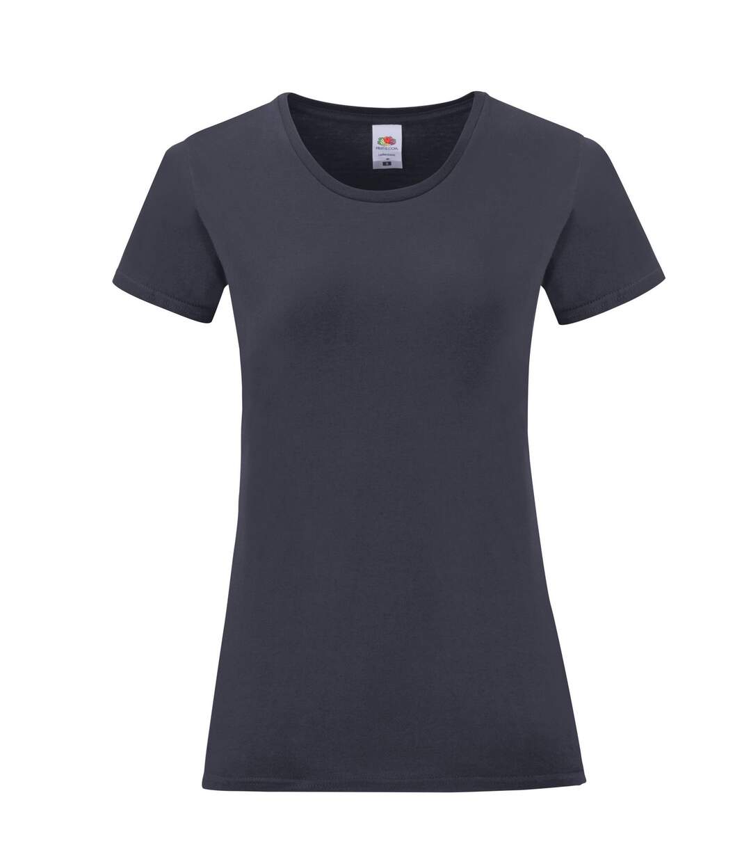 T-shirt Iconic Femme Bleu Marine Sombre Fruit Of The Loom-1