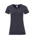 T-shirt Iconic Femme Bleu Marine Sombre Fruit Of The Loom-1