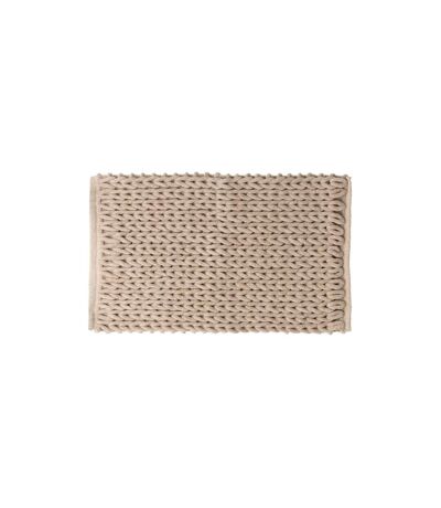 Tapis Salle de Bain Tissé Épais 50x75cm Naturel