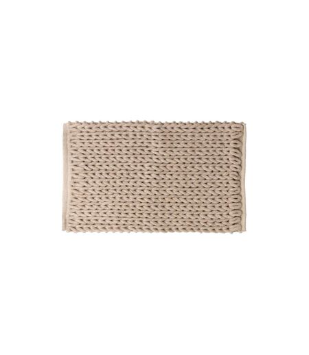 Tapis Salle de Bain Tissé Épais 50x75cm Naturel