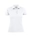 Womens/ladies Surf Light Melange Polo Shirt White Printer-2