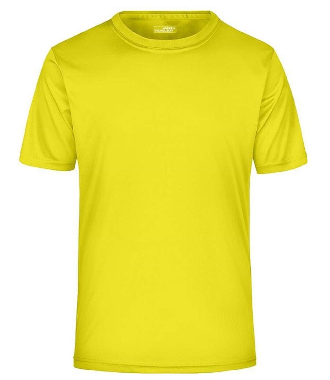 t-shirt respirant JN358 - jaune col rond - Homme