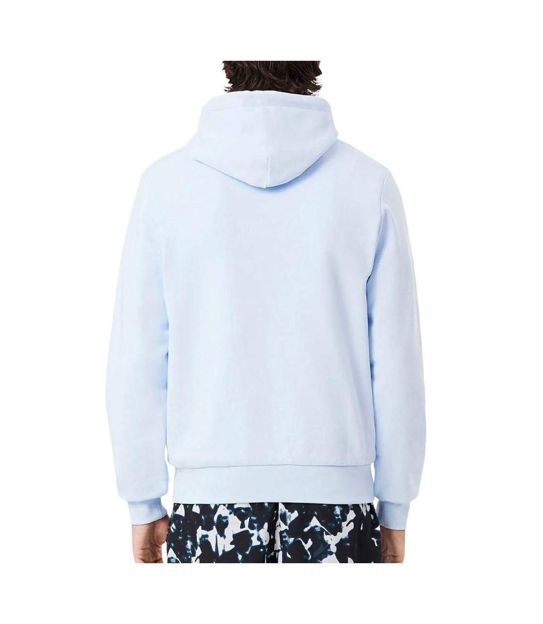 Sweat bleu clair homme lacoste molleton-2