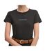 T-shirt noir femme calvin klein jeans institutional - s-1