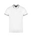 Unisex Adult Double Tipped Collar Polo Shirt White Black Cavalli Class-1