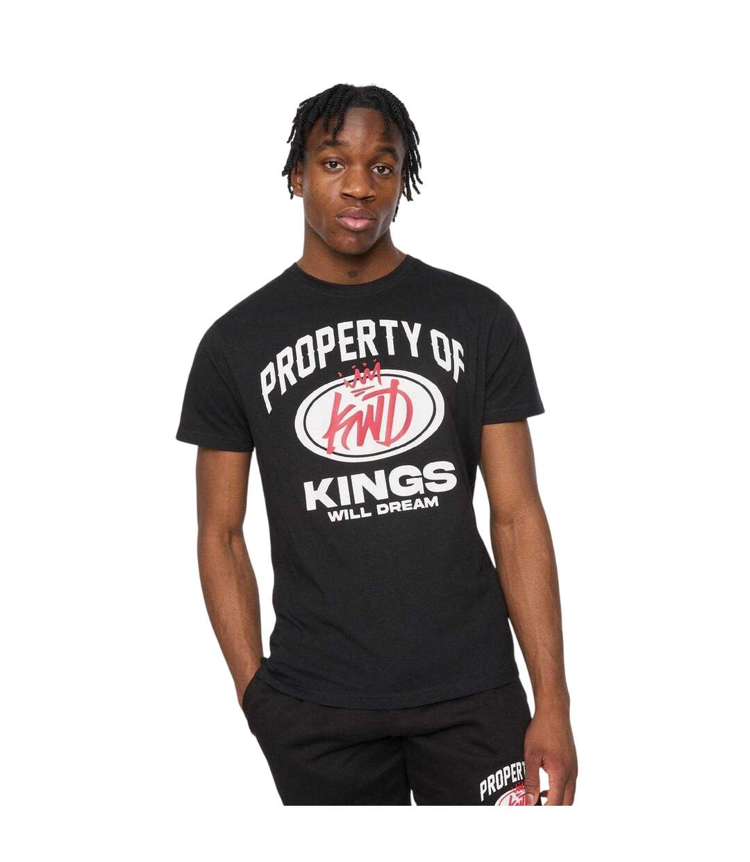 T-shirt Motif/style Imprimé Graphique Prop Homme Noir Kings Will Dream-2