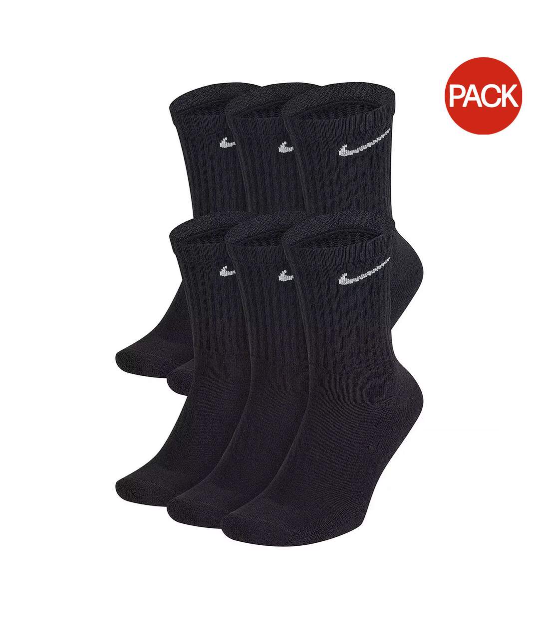 Lot De 6  Chaussettes Entraînement Everyday Adulte Noir Nike-1