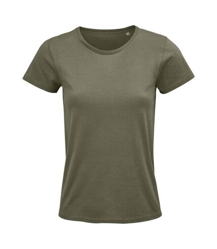 SOLS - T-shirt CRUSADER - Femme (Kaki) - UTPC4842