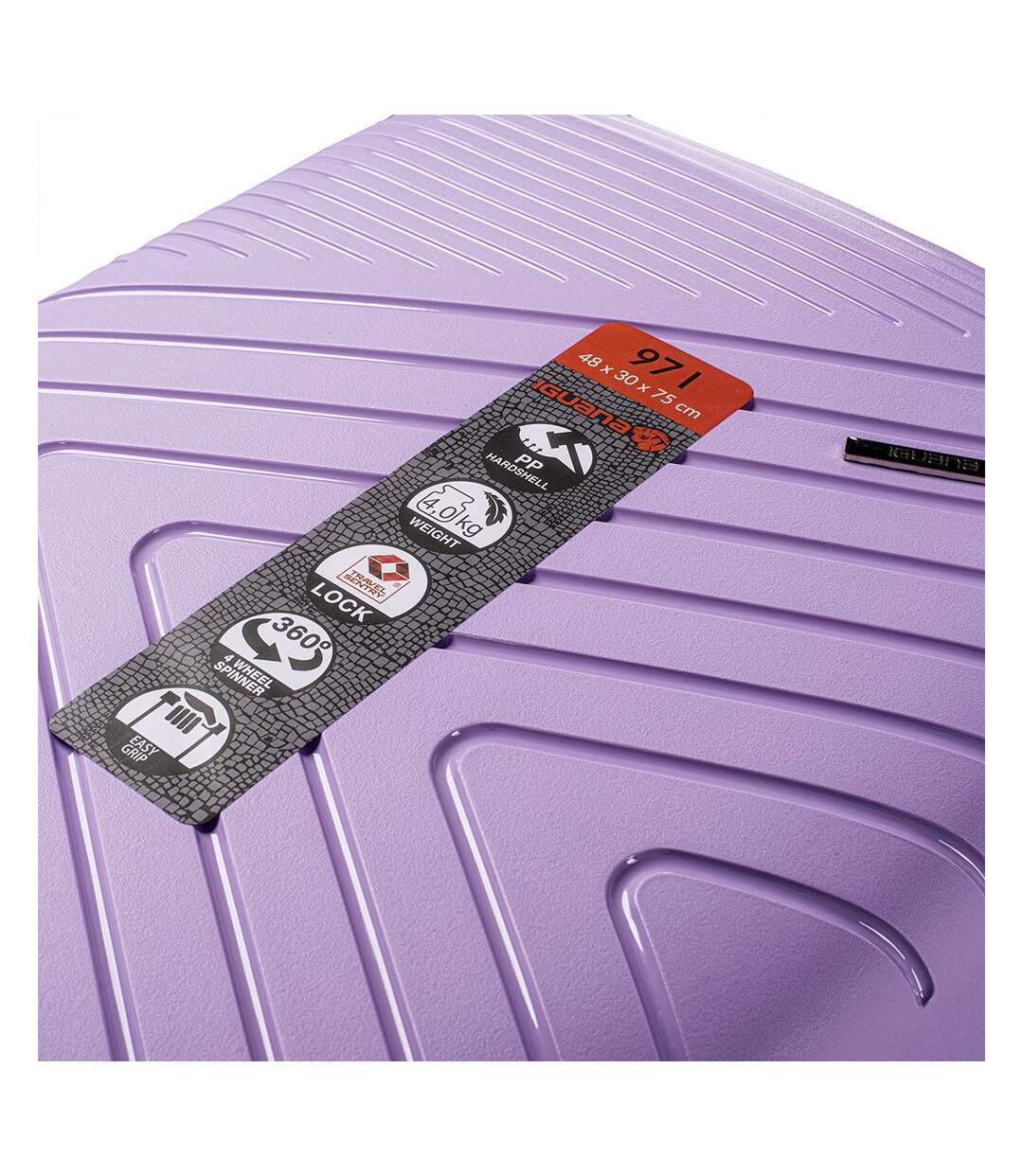 Cantabria ii 97l hardshell 4 wheeled suitcase one size lavender Iguana-4