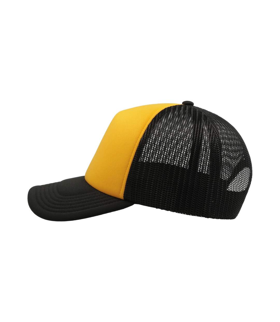 Casquette style trucker rapper mixte jaune / noir Atlantis