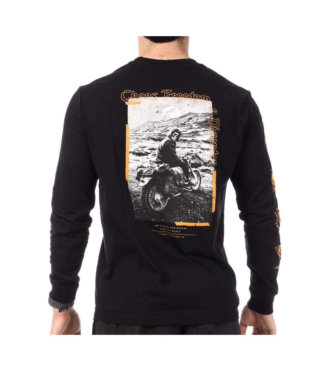 T-Shirt manches longues noir homme kaporal regan-2