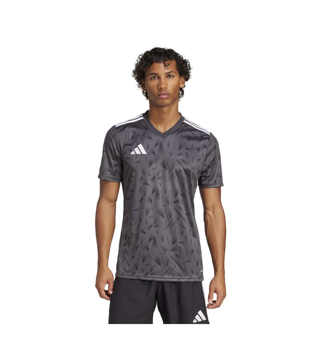 T-shirt Style Motif Géométrique Team Icon Homme Gris Foncé Adidas-1