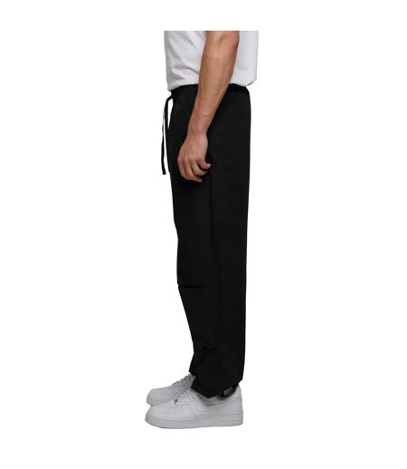Mens Poplin Wide Trousers Black Urban Classics