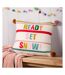 Ready set snow pom pom cushion cover 43cm x 43cm multicoloured Furn-4