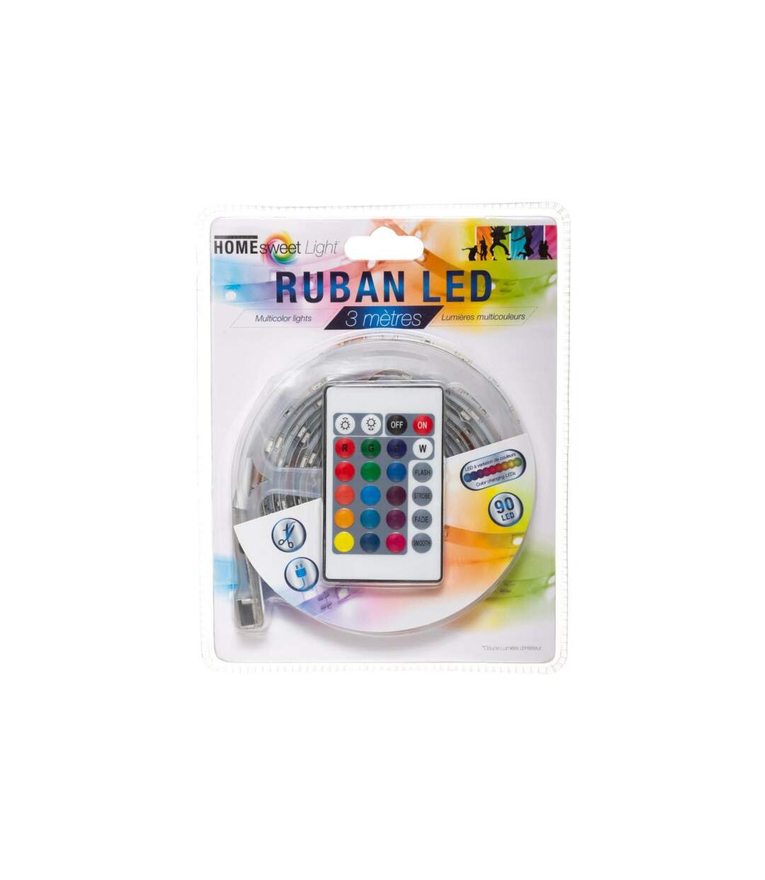 Ruban à LED Secteur 300cm Multicolore-4