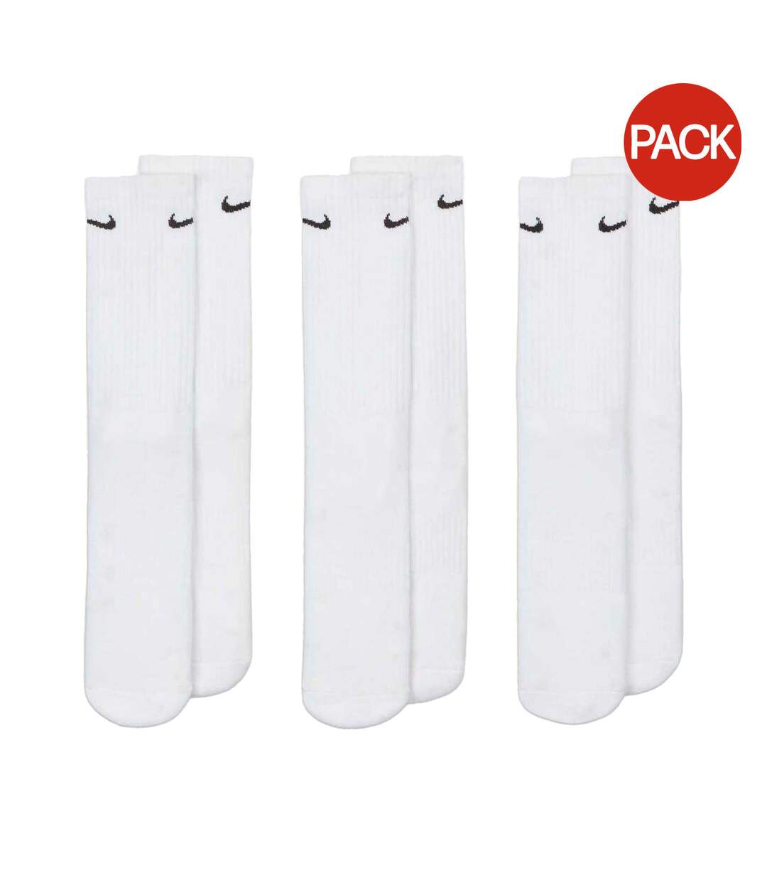 Lot De 3  Chaussettes Everyday Adulte Blanc Noir Nike-1