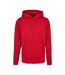 Sweat À Capuche Basic Homme Rouge Vif Build Your Brand-1