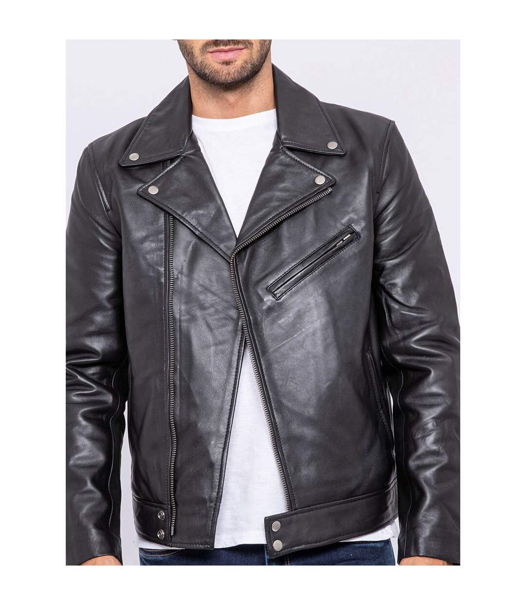 Blouson cuir motard BERTO