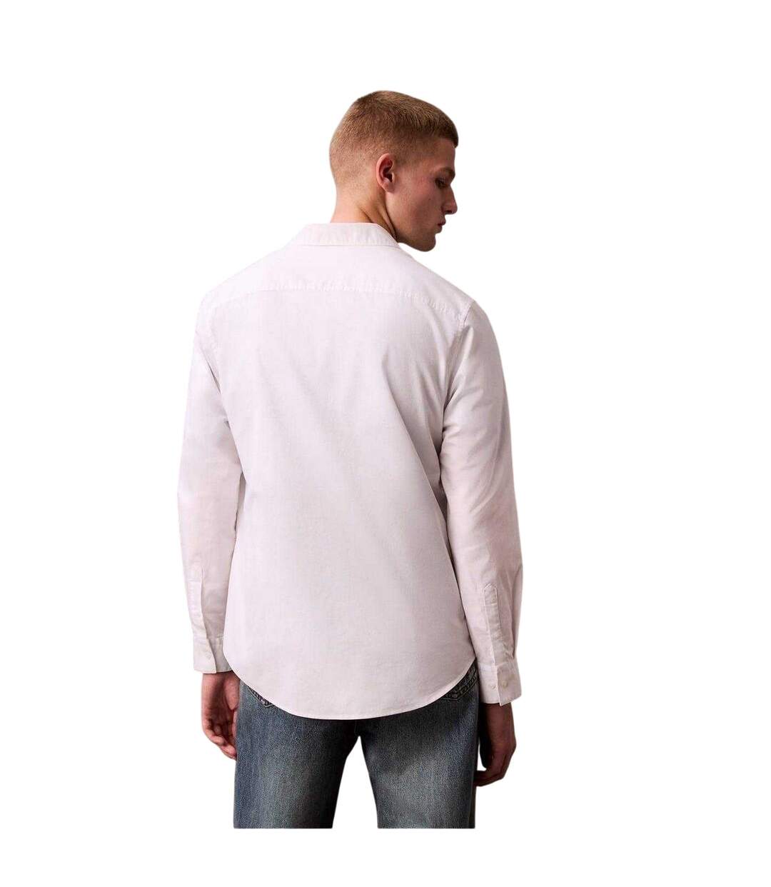 Mens Oxford Button-down Shirt Brilliant White Calvin Klein-3