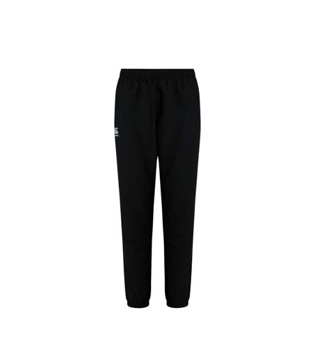 Womens/ladies Club Plain Tapered Leg Tracksuit Bottoms Black Canterbury