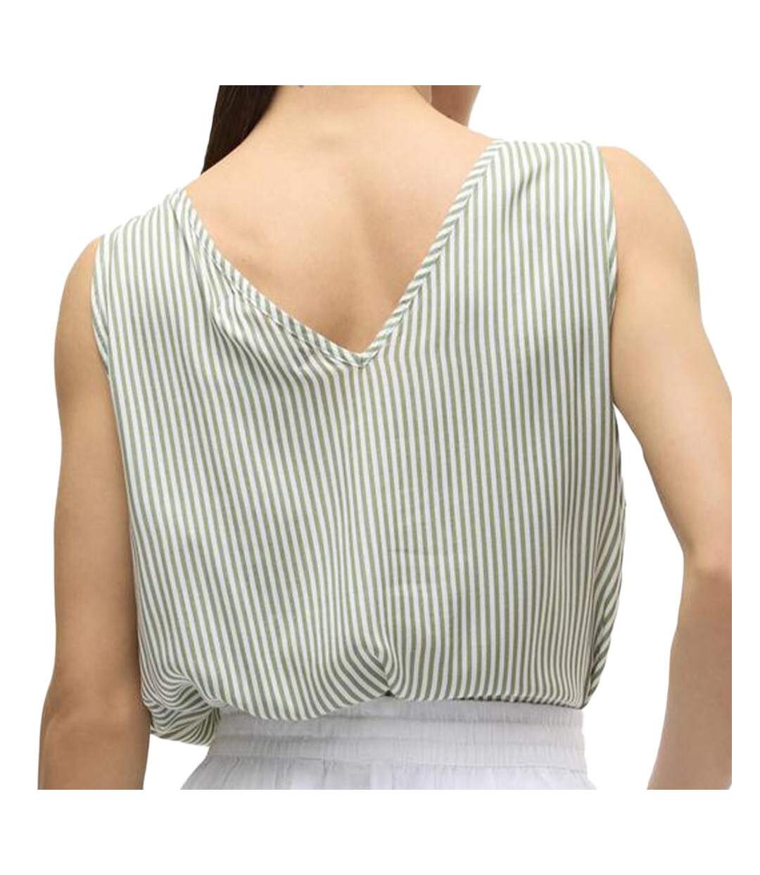 Blouse à Blanche/Verte Femme Vero Moda Bumpy - L-2