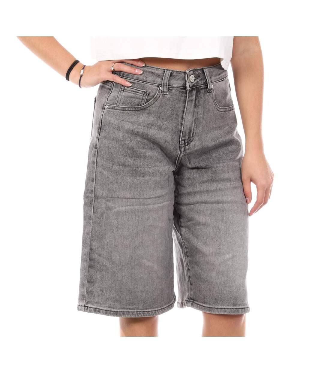 Bermuda gris femme monday premium 721-1