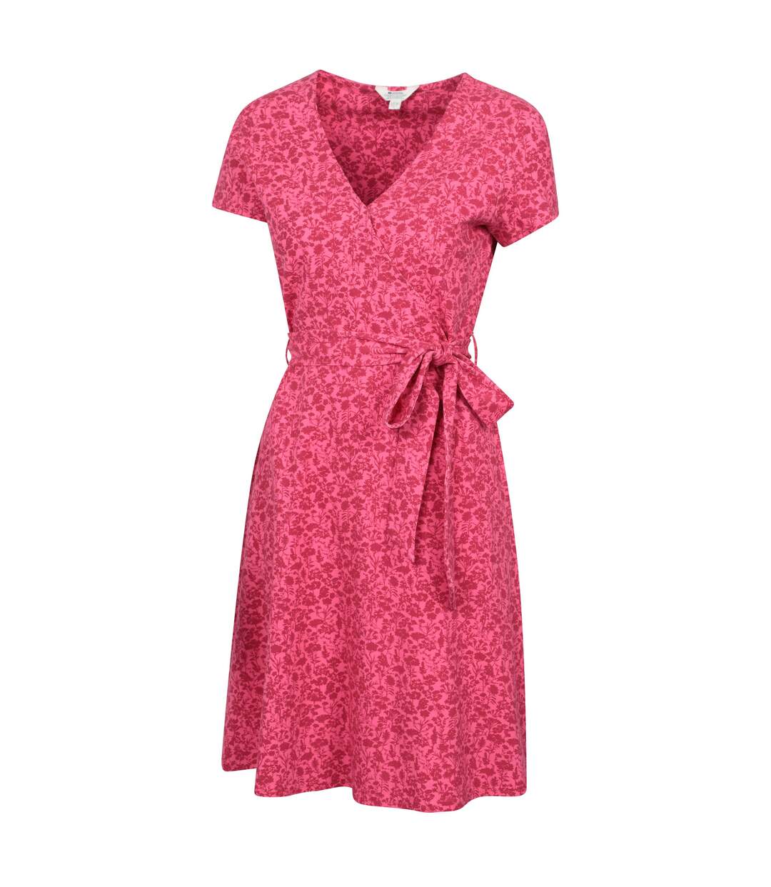 Womens/ladies Santorini Flower Jersey Wrap Dress Red Mountain Warehouse-3