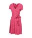 Womens/ladies Santorini Flower Jersey Wrap Dress Red Mountain Warehouse-3