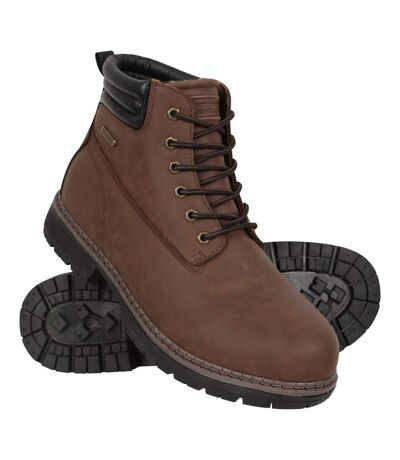 Mens Gorge Waterproof Boots Dark Brown Mountain Warehouse