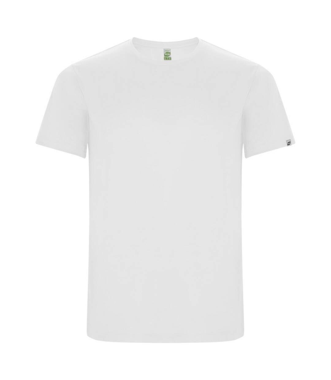 Mens Imola Short-sleeved Sports T-shirt White Roly-1