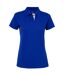Asquith & Fox Womens/Ladies Short Sleeve Contrast Polo Shirt (Royal/ White)