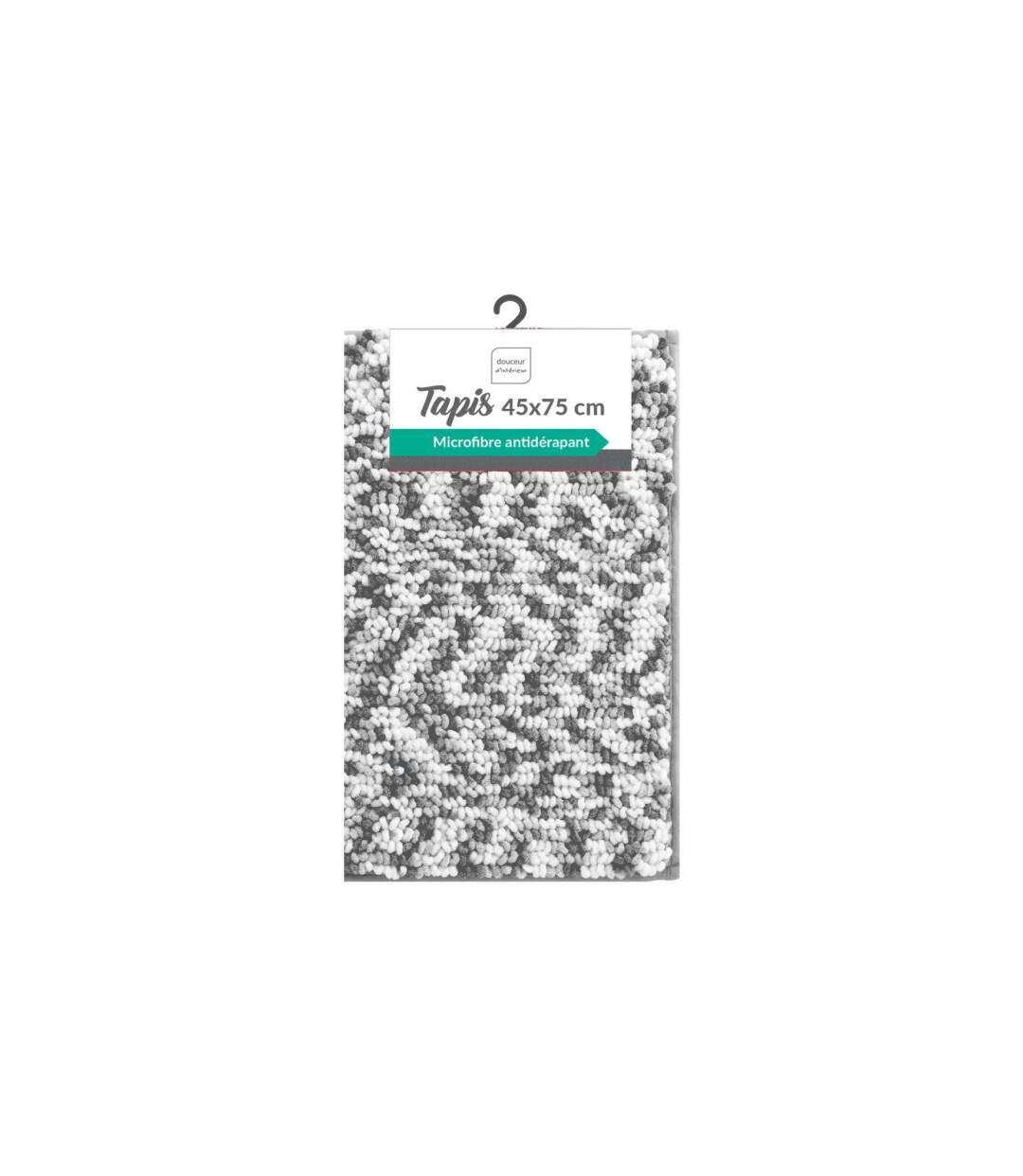 Tapis de Bain Friza 45x75cm Blanc & Gris-4
