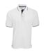 Kustom Kit Mens St. Mellion Mens Short Sleeve Polo Shirt (White/Navy) - UTBC615-2