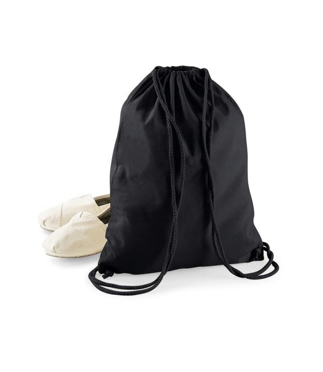 Drawstring Bag One Size Black Westford Mill-2