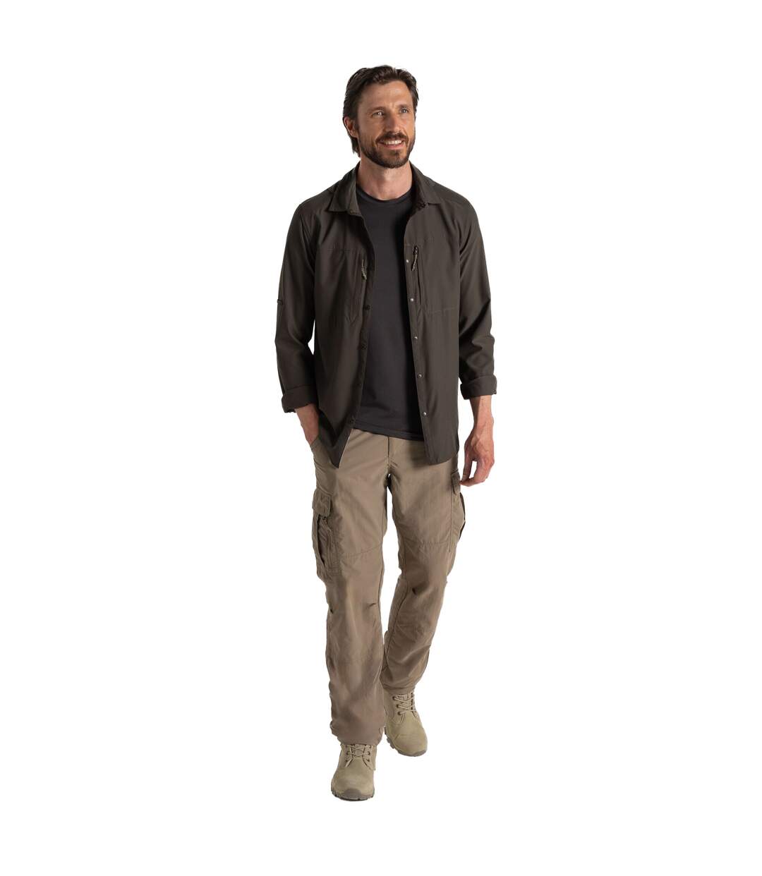 Mens Nosilife Long-sleeved Shirt Woodland Green Craghoppers-4