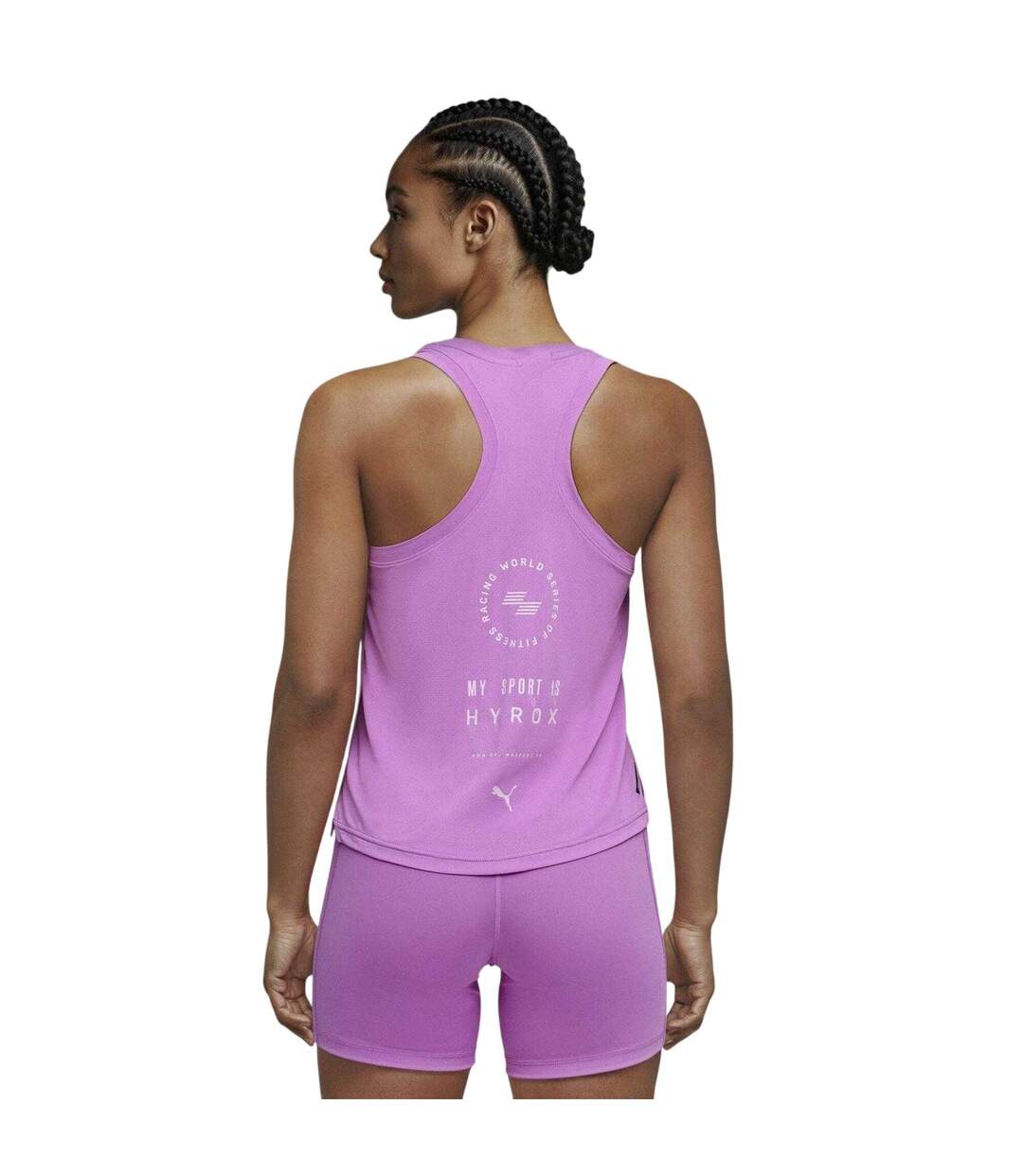 Womens/ladies Hyrox Dryelite Tank Top Orchid Puma-4