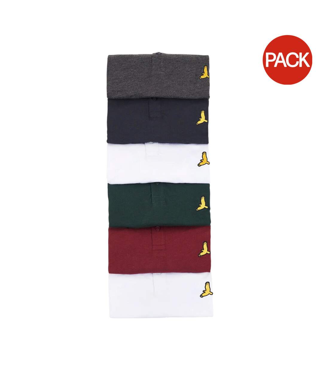 Lot De 6  Polos Manches Courtes Homme Blanc Bleu Marine Foncé Vert Foncé Marron Foncé Bordeaux Chiné Brave Soul-2