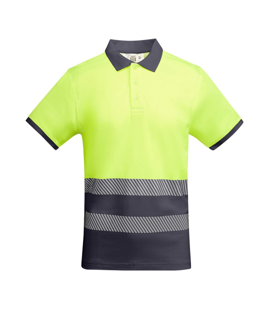 Polo Haute Visibilité Atrio Homme Plomb Jaune Fluo Roly Workwear-1