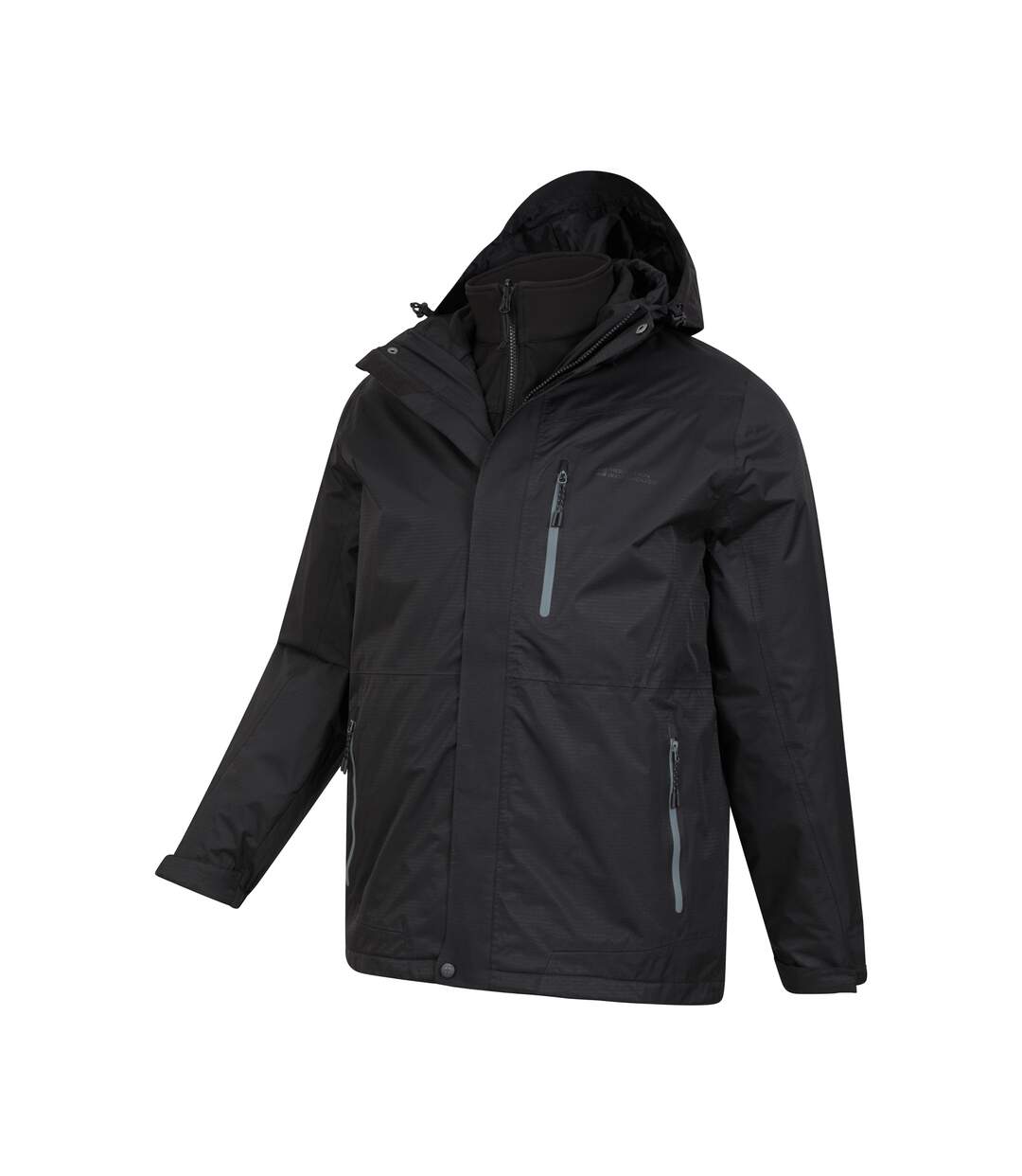 Veste imperméable 3 en 1 bracken extreme pour hommes noir Mountain Warehouse-3