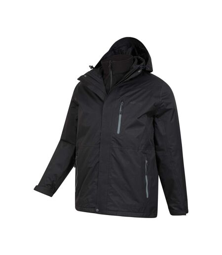 Veste imperméable 3 en 1 bracken extreme pour hommes noir Mountain Warehouse