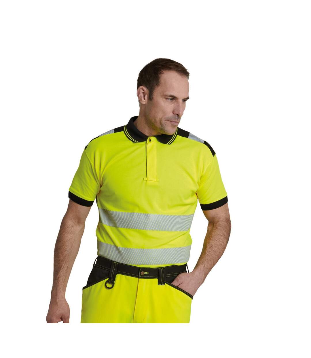 Portwest Polo unisexe adulte Hi-Vis (Jaune/Noir) - UTRW9590-3