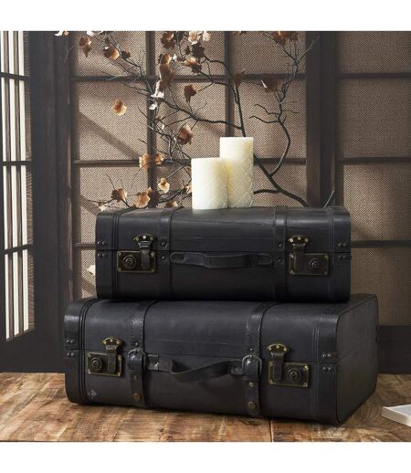 Lot de 2 malles collection CHARBON D'ANTAN