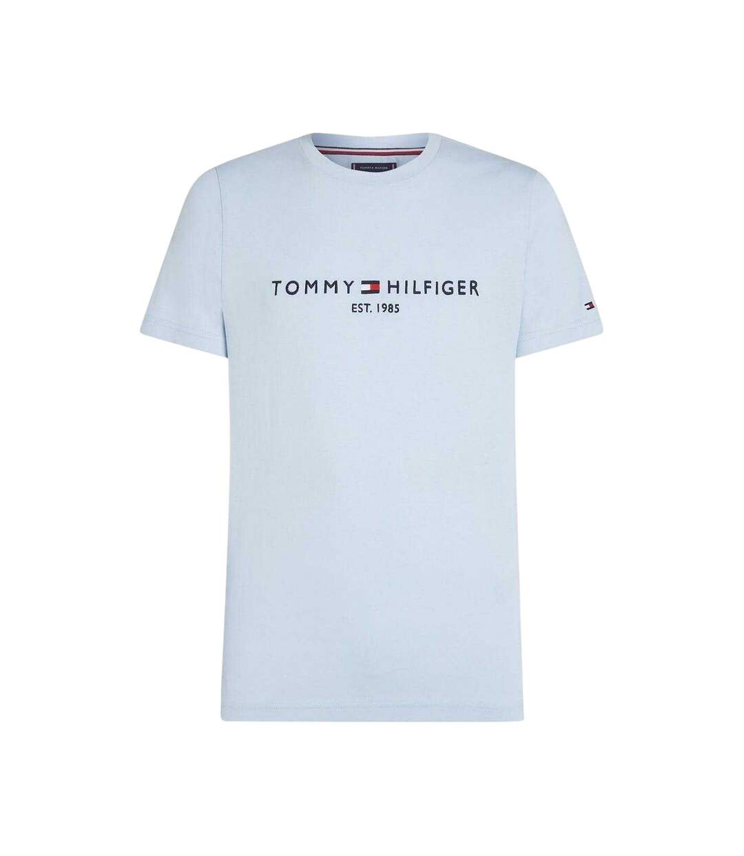 T-shirt Motif/style Logo Sur Poitrine Femme Bleu Clair Tommy Hilfiger-1