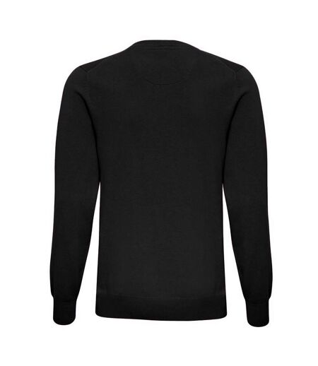 Asquith & Fox Mens Cotton Rich V-Neck Sweater (Black) - UTRW5188