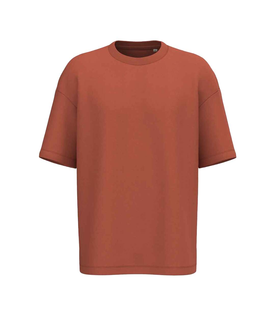 Mens French Terry T-shirt Burnt Brick Native Spirit-1