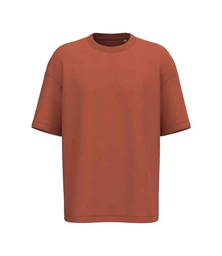 Mens French Terry T-shirt Burnt Brick Native Spirit
