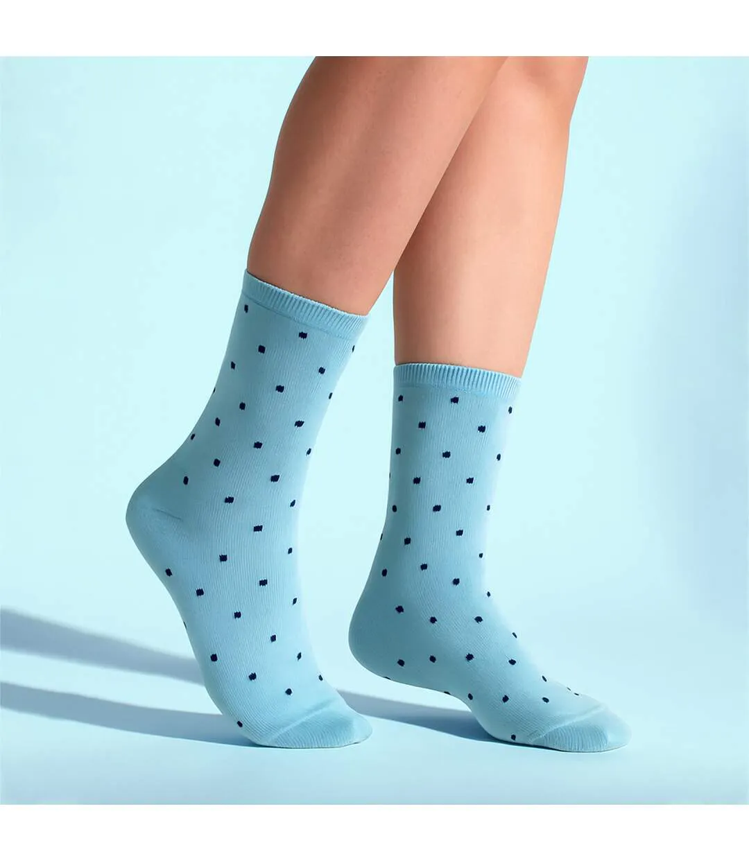 5 Pairs Ladies Multi Spot Socks - Soft Cotton Rich Polka Dot Everyday Socks-4