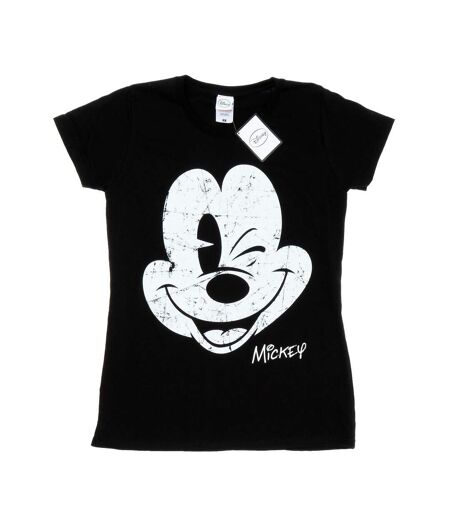 Disney T-shirt en coton à face dégradée Mickey Mouse Femme/Ladies (Noir) - UTBI30925